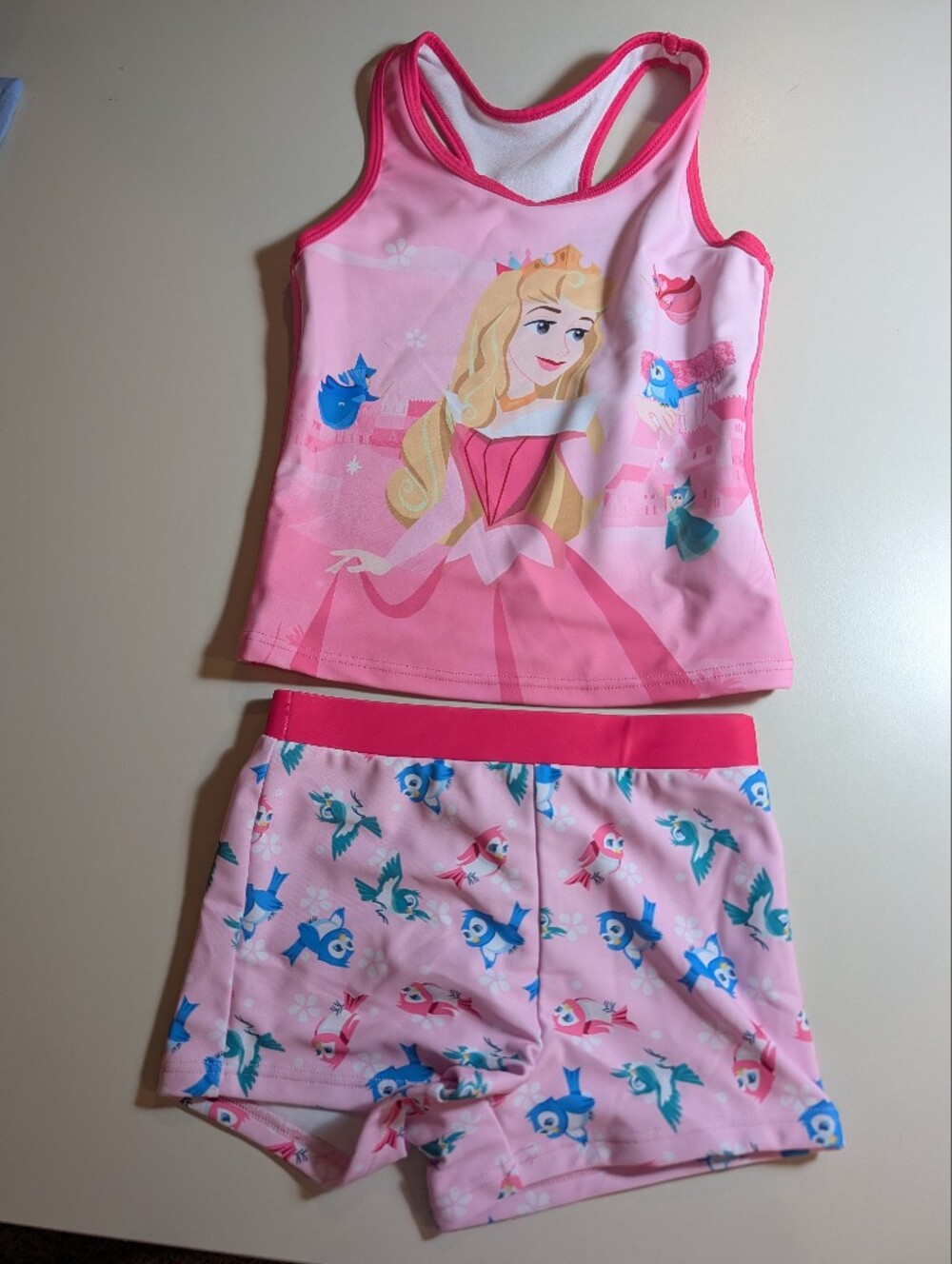 PatPat Woman's Girls' 3/4 Years Pink Cinderella Tank & Shorts Set NWT
